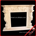 High Quality Artificial Life Size Stone Fireplace Marble Fireplace Price